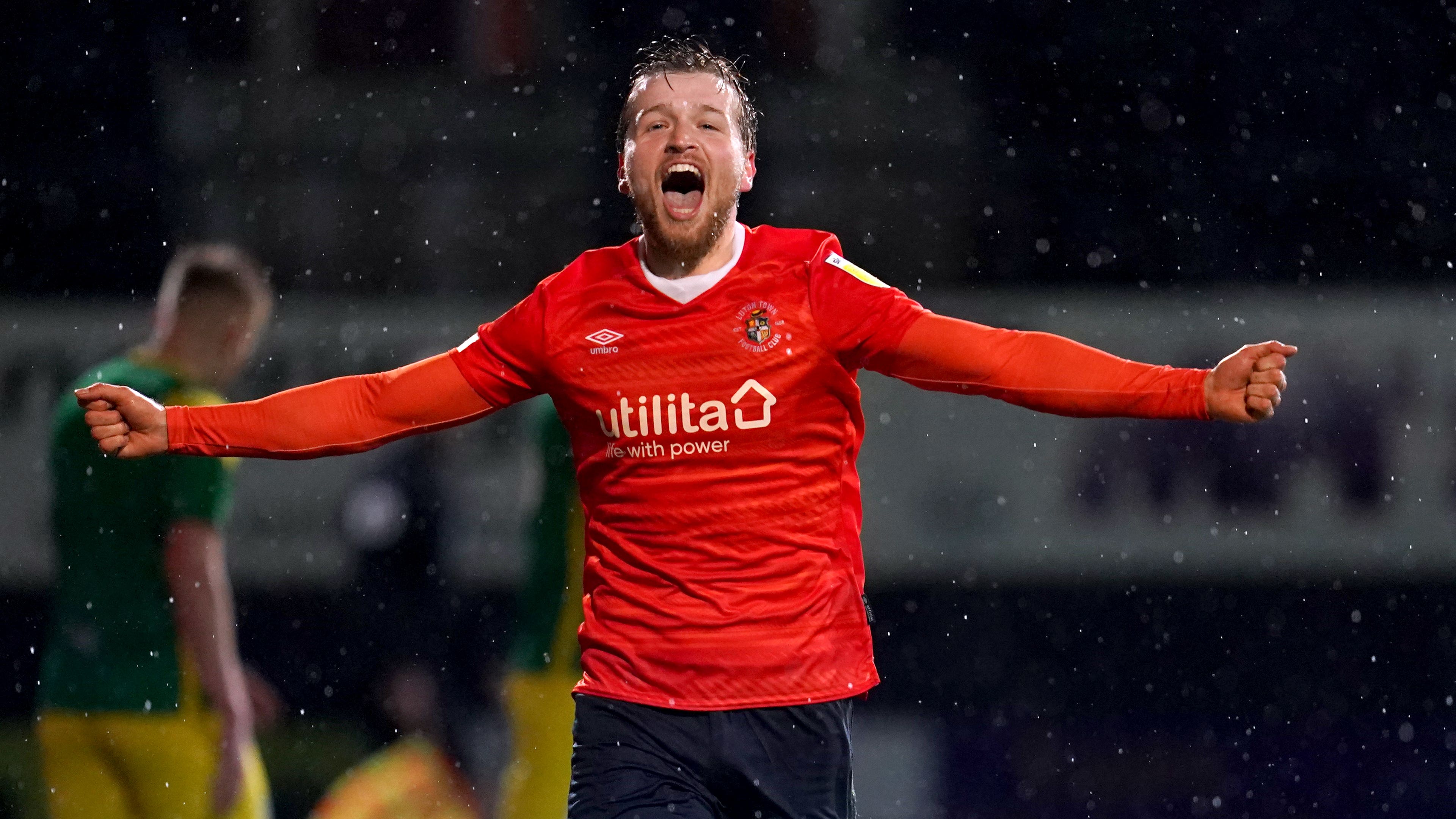 Luke Berry scored a last-gasp leveller for Luton (Nick Potts/PA)