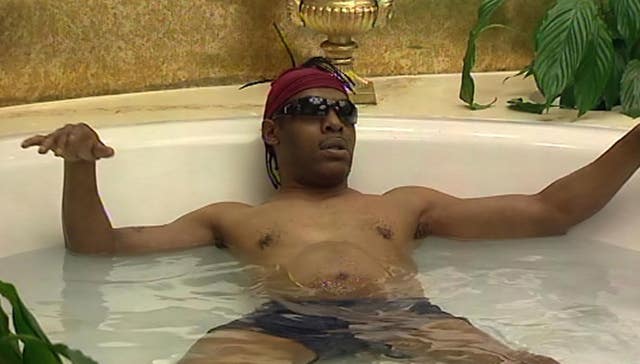 Handout photo dated 06/01/09 from day 5 in the Celebrity Big Brother house, of housemate Coolio in the bath