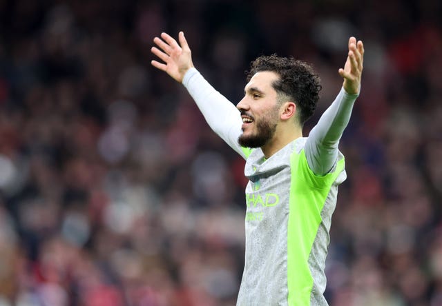 Rayan Cherki celebrates