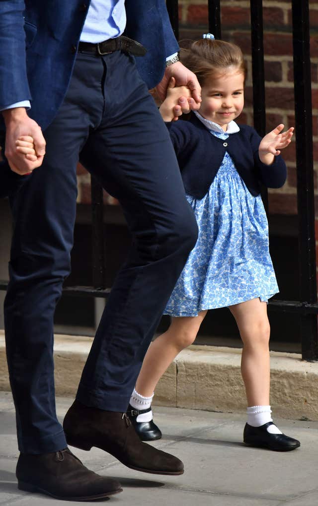 Princess Charlotte in her Little Alice London dress (Dominic Lipinski/PA)