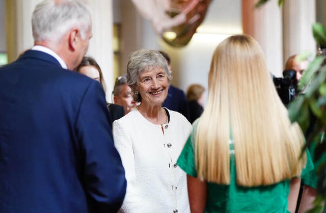 Irish president Catherine Connolly meeting students at Leeds University