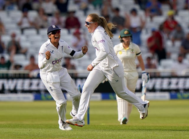 Sophie Ecclestone led England's fightback against Australia (Tim Goode/PA)