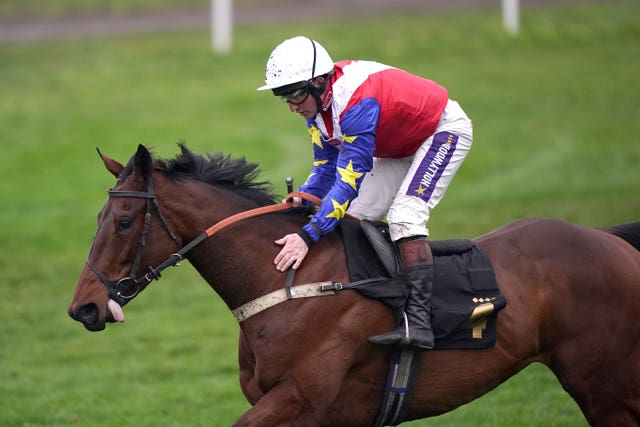 Hansard, here ridden by jockey Jamie Moore when winning the Fitzdares Looking Forward to Hwpas Tomorrow Novices’ Hurdle at Huntingdon, added to his tally at Plumpton