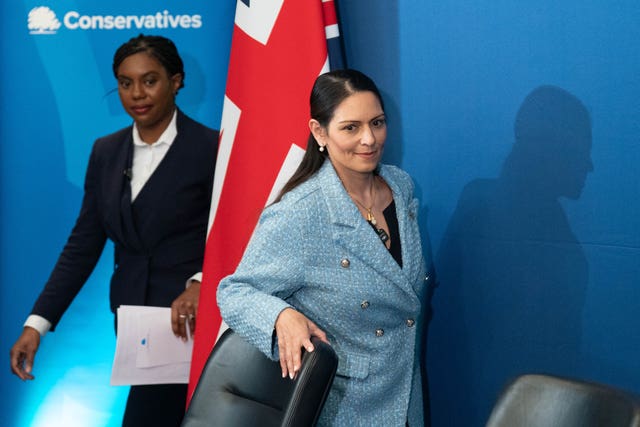 Dame Priti Patel, alongside Kemi Badenoch