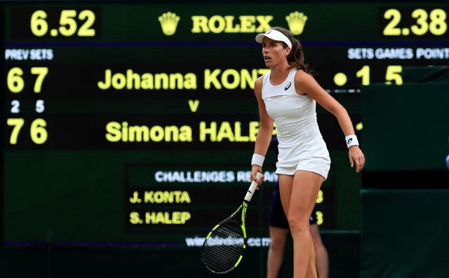 Konta was inspired in her victory at Wimbledon against Halep