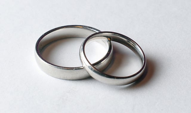 Wedding rings are not affected (Anthony Devlin/PA)
