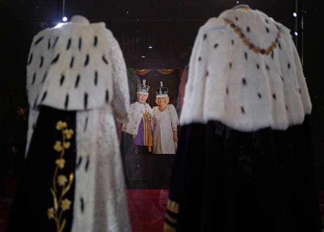 Coronation display at Buckingham Palace