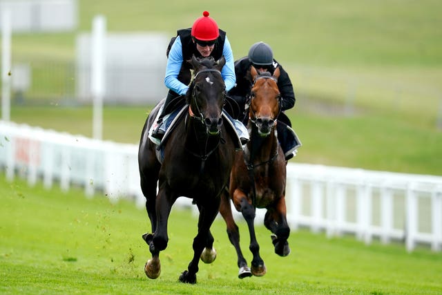 Eydon ridden by David Egan during the gallops morning ahead of the Cazoo Derby 2022 