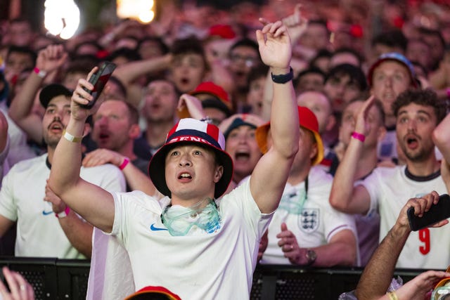 Fans watching Spain v England – UEFA Euro 2024