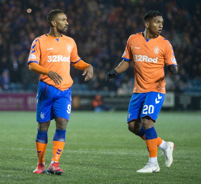 Rangers have a big decision on whether to go with Jermain Defoe (left) or Alfredo Morelos against Celtic 