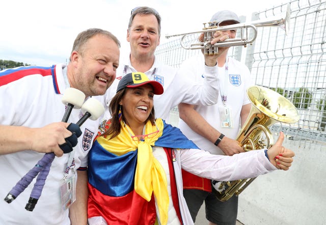 England and Colombia fans