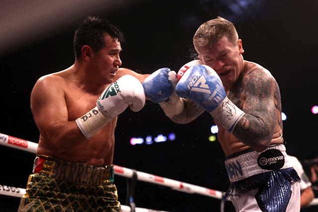Ricky Hatton (right) in action against Marco Antonio Barrera