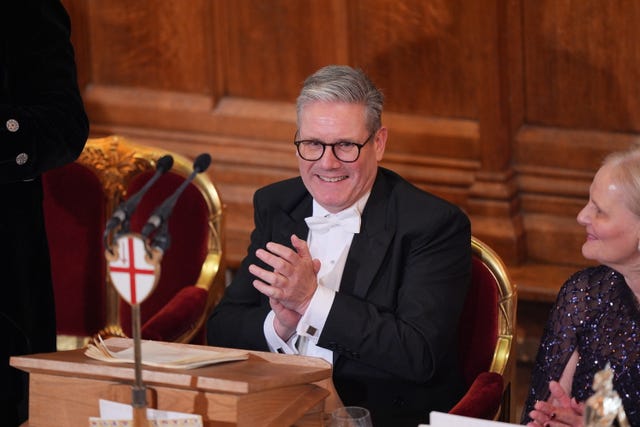 Sir Keir Starmer at the Lord Mayor’s Banquet