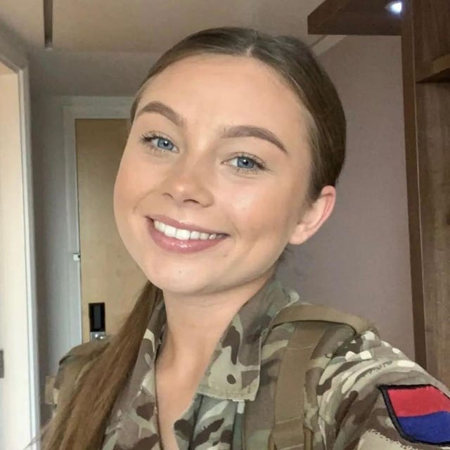 Royal Artillery Gunner Jaysley Beck took her own life after being sexually assaulted (Family handout/Centre for Military Justice/PA)