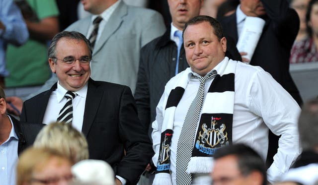 Newcastle owner Mike Ashley (right) and managing director Derek Llambias held talks with Sheaer in the wake of relegation