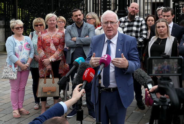 Eugene Reavey outside court