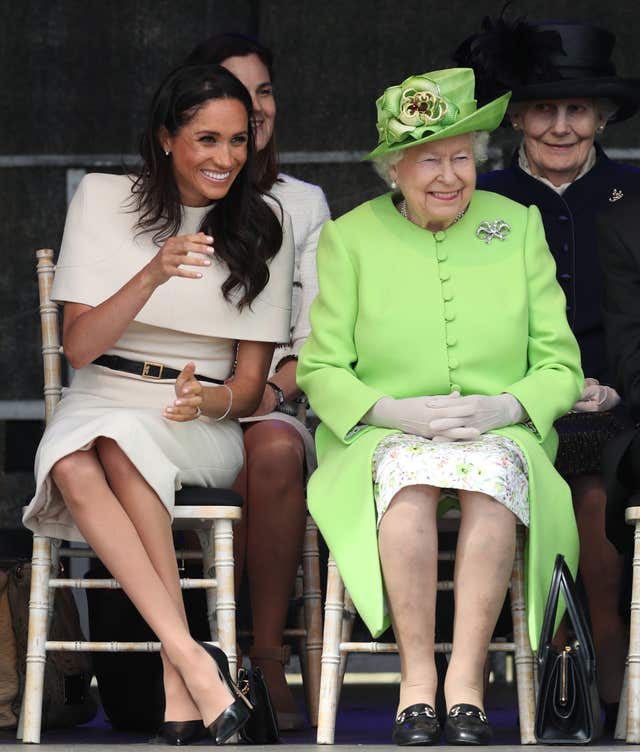 Meghan with the Queen