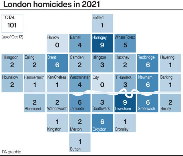 . See story POLICE Twickenham. Infographic PA Graphics. An editable version of this graphic is available if required. Please contact graphics@pamediagroup.com.