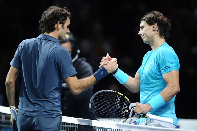 Djokovic is bidding to overhaul Roger Federer's (left) and Rafael Nadal's (right) tally of grand slam titles