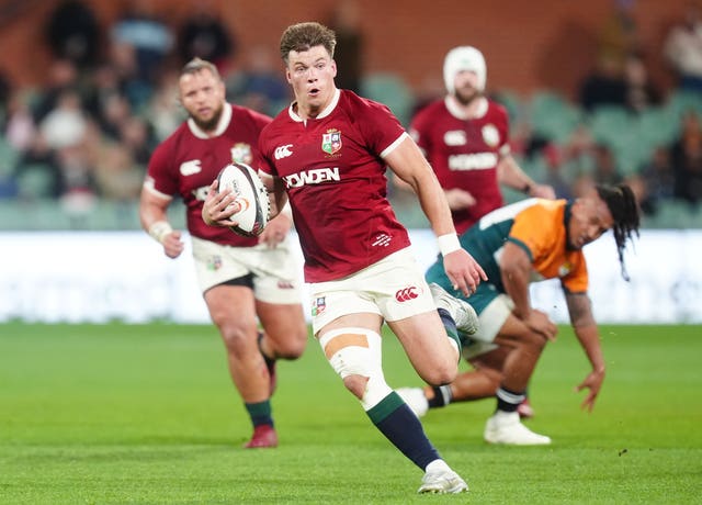 British and Irish Lions’ Huw Jones in action during the Qatar Airways Lions Tour 2025