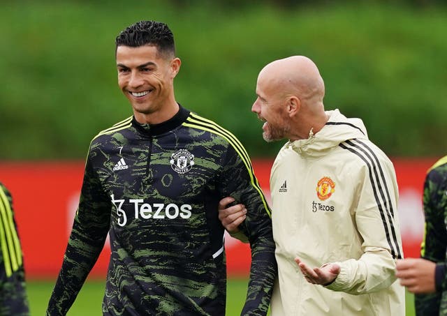 Cristiano Ronaldo and Erik ten Hag