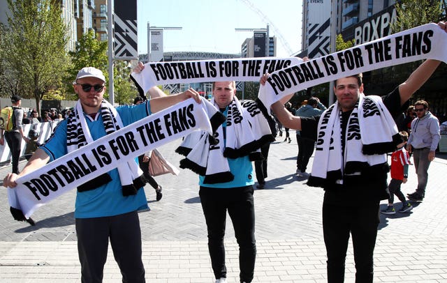 Fans outside Wembley ahead of the Carabao Cup Final