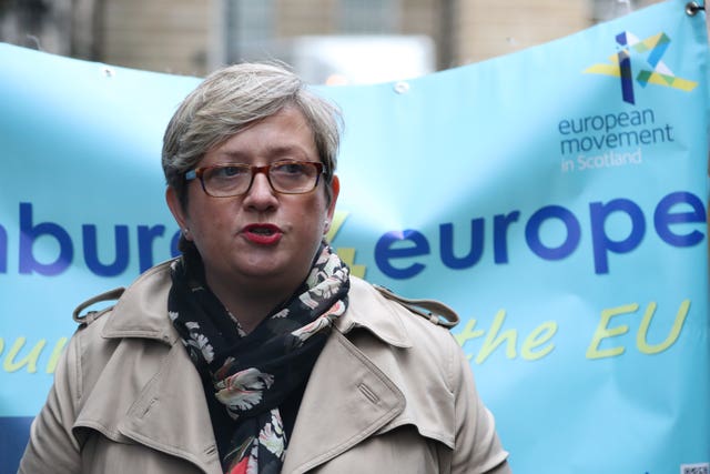 SNP MP Joanna Cherry outside the Court of Session in Edinburgh 