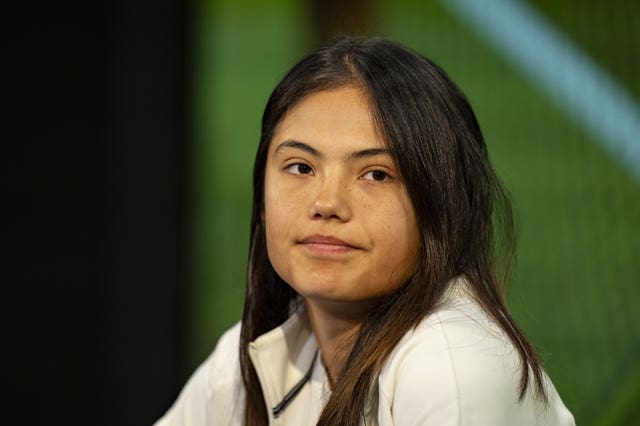 Emma Raducanu at a press conference