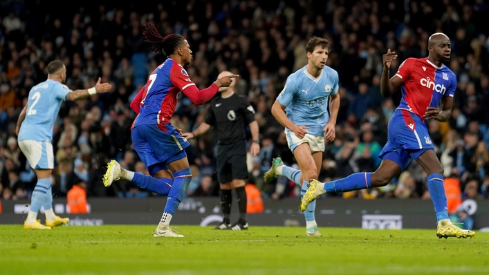 Crystal Palace’s Michael Olise forced a draw at Manchester City (Martin Rickett/PA)
