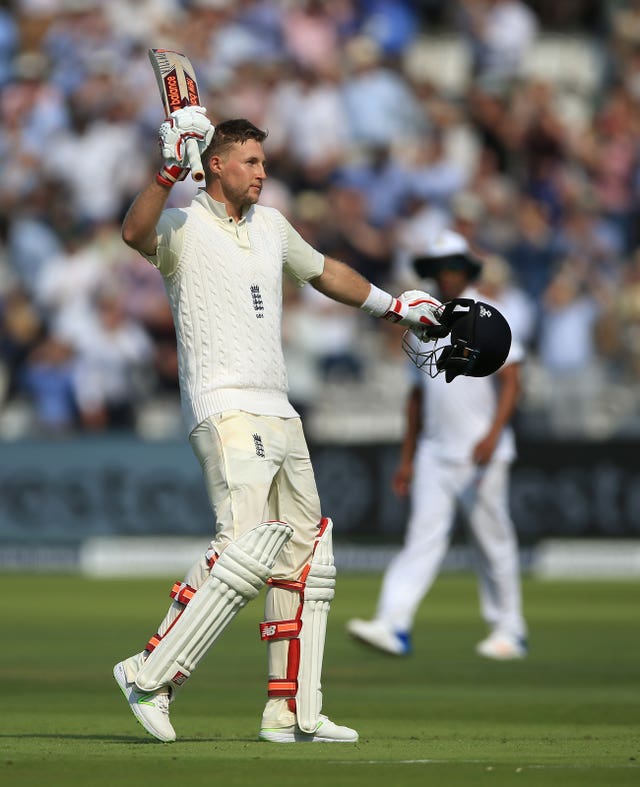 Joe Root celebrates his century against South AfricaFirst Investec Test Match – Day One – Lord’s