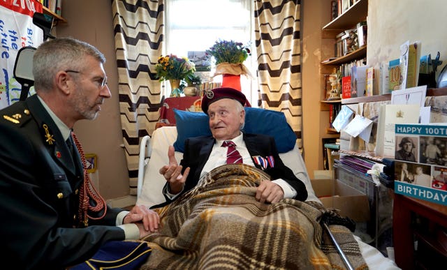 WWII veteran presented with medals