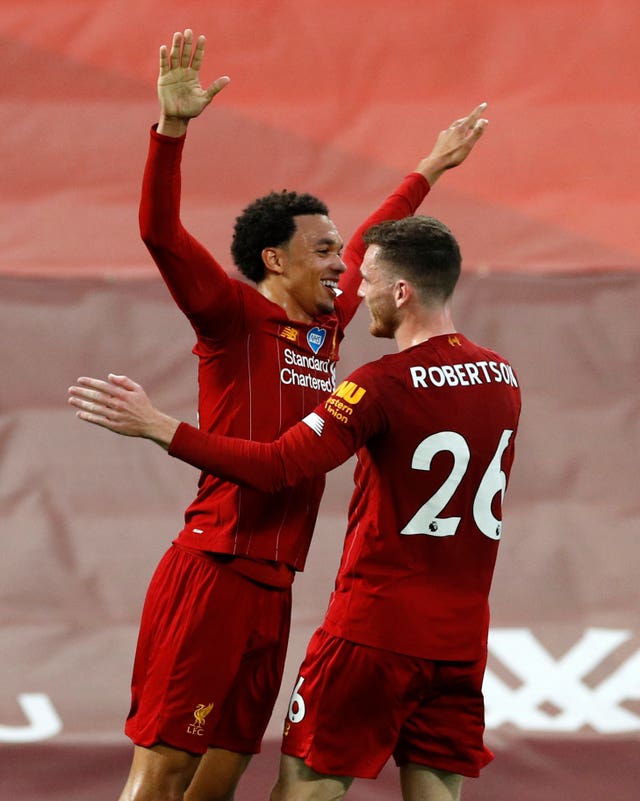 Players such as Trent Alexander-Arnold (left) and Andy Robertson (right) will report for international duty next week