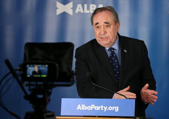 Alex Salmond giving a speech