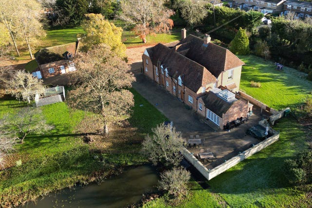 A view of the home of Hannah Ingram-Moore, a detached brick building