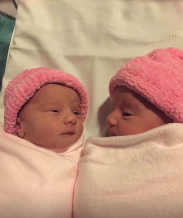 Joe Day's wife Lizzie gave birth to twin girls Sophia Grace Day and Emelia Lillie Day during Newport's FA Cup win over Middlesborough 