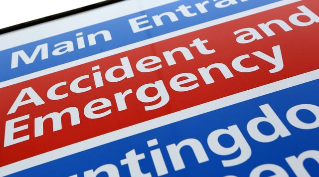 A&E department sign outside hospital