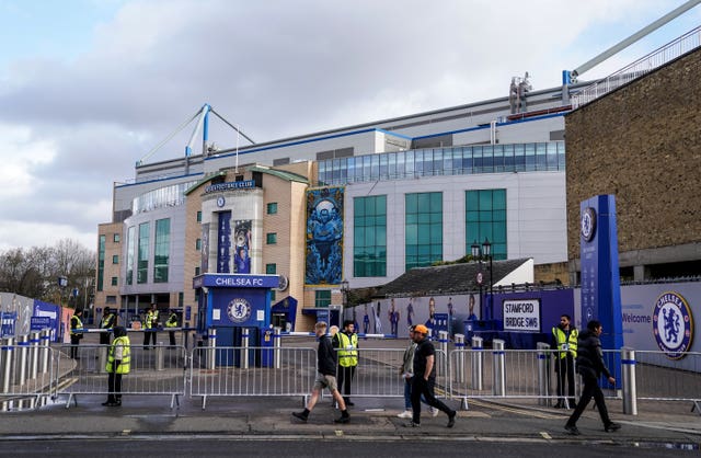 A general view outside Stamford Bridge