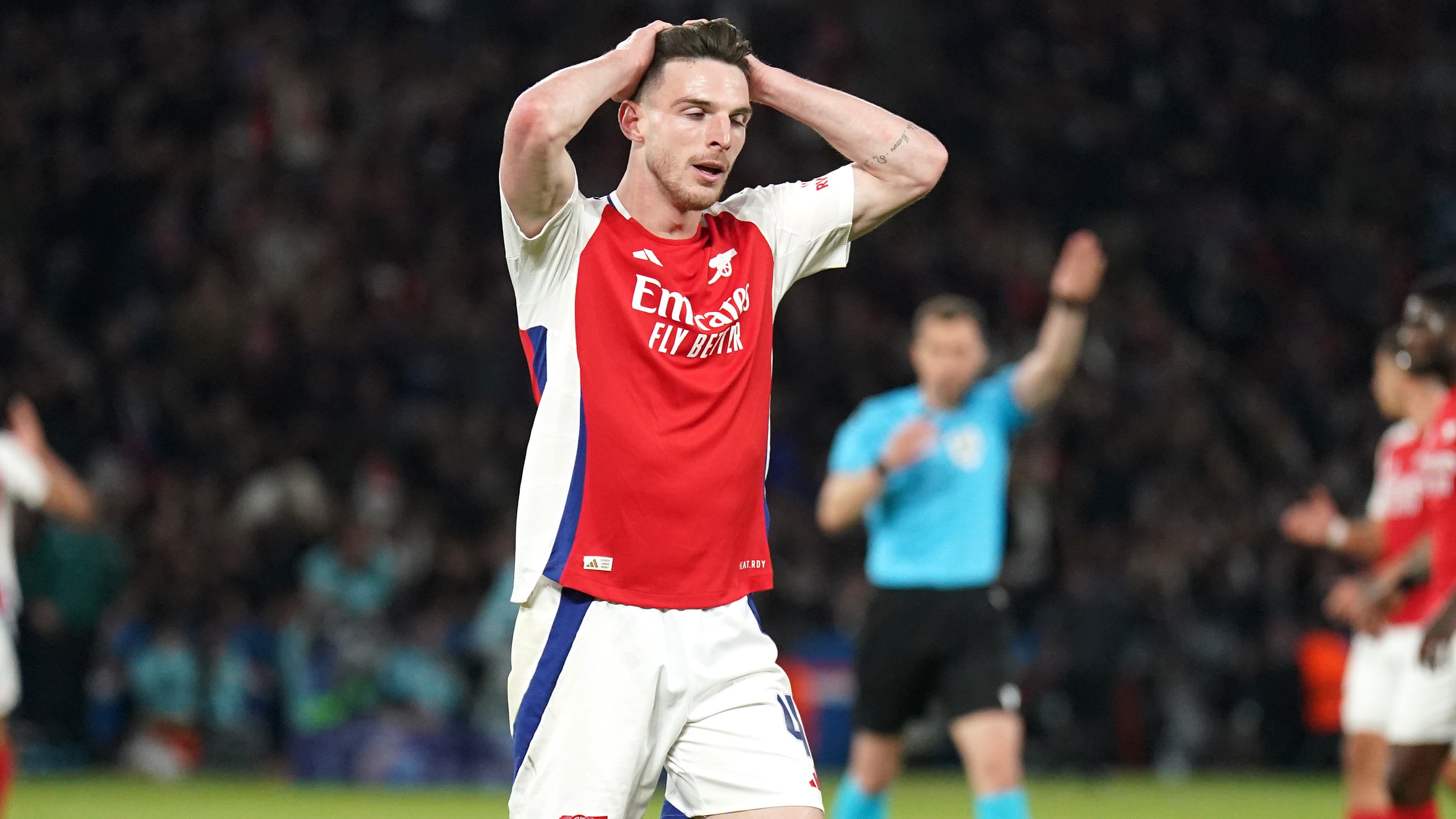 Arsenal are out of the Champions League (Adam Davy/PA)