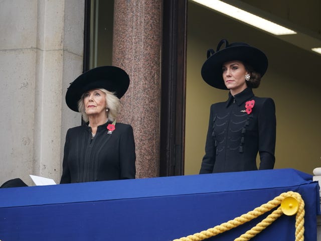 Camilla and Kate at a previous Remembrance ceremony