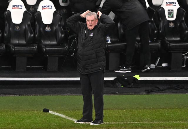 Under-fire Steve Bruce saw his Newcastle side lose to Crystal Palace in midweek.
