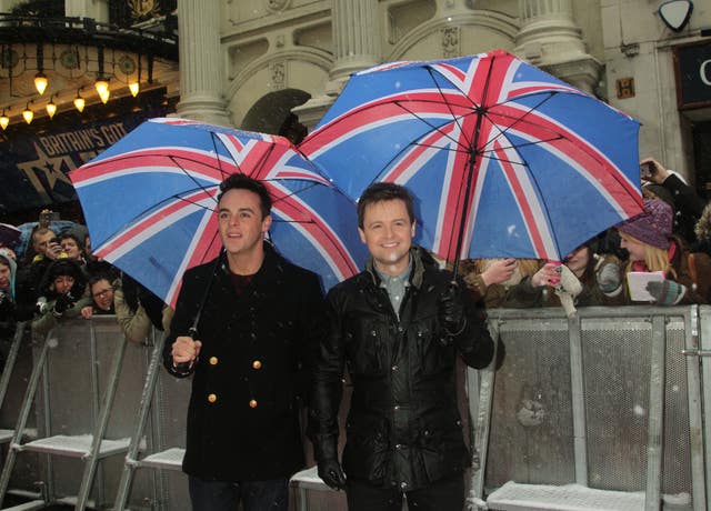 Ant and Dec arriving for Britain’s Got Talent audtions in 201