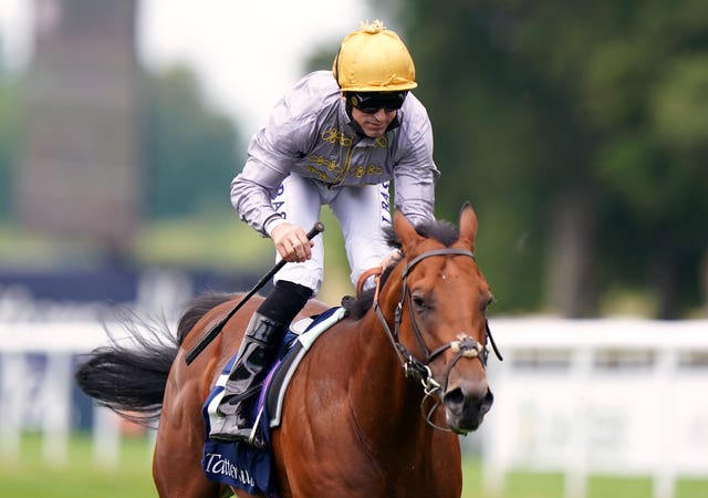 Lusail winning the July Stakes at Newmarket