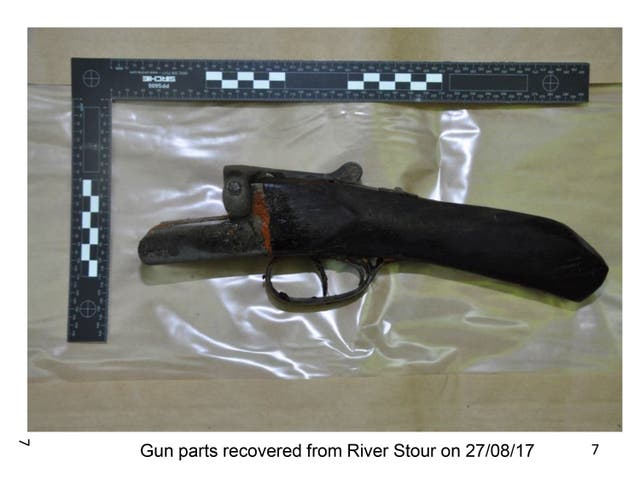 Gun parts recovered after the murder of Guy Hedger (Dorset Police/PA)