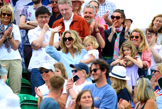 Andy Murray’s wife Kim Murray and their children surprised the former world number one when they appeared in the stands for his Father's Day victory 