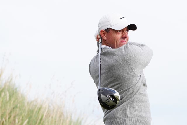 Rory McIlroy tees off 
