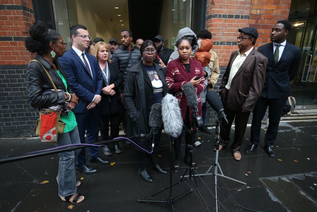 Mr Clarke's family talked to the media outside Southwark Coroner’s Court