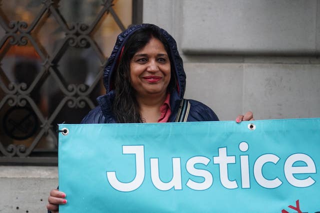 Wrongly jailed former sub-postmistress Seema Misra 