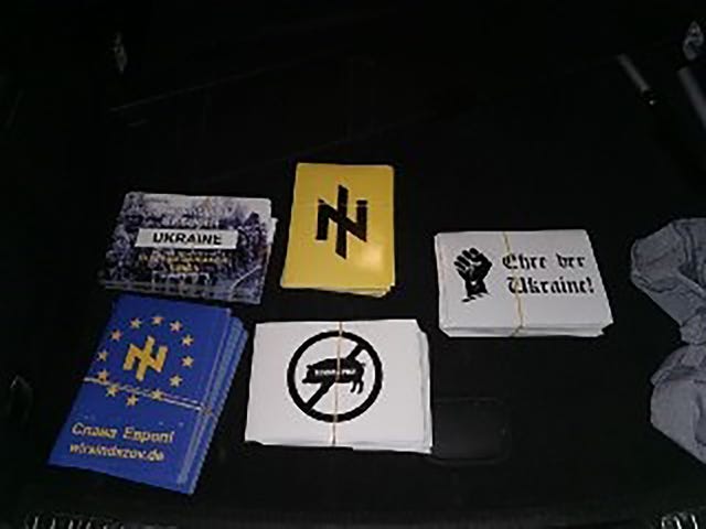 A selection of far-right Ukrainian stickers