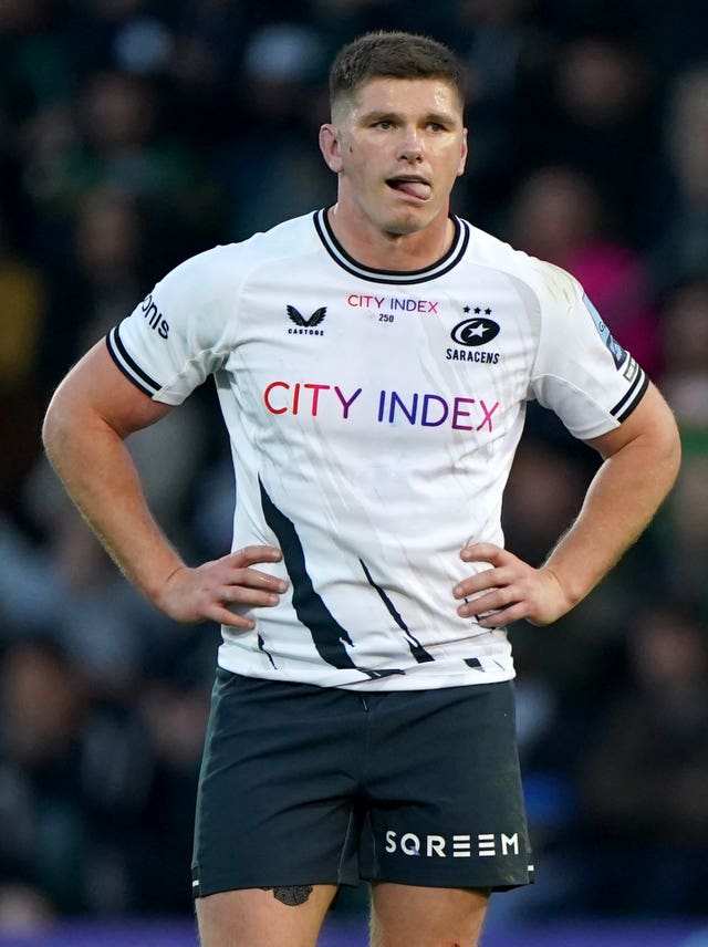 Owen Farrell during his last game for Saracens