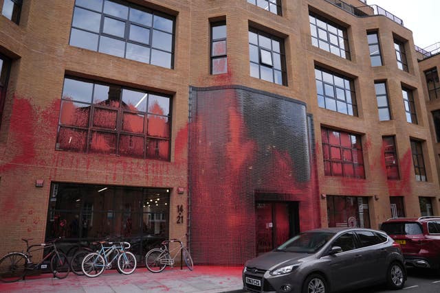 Red paint thrown over Labour Party HQ